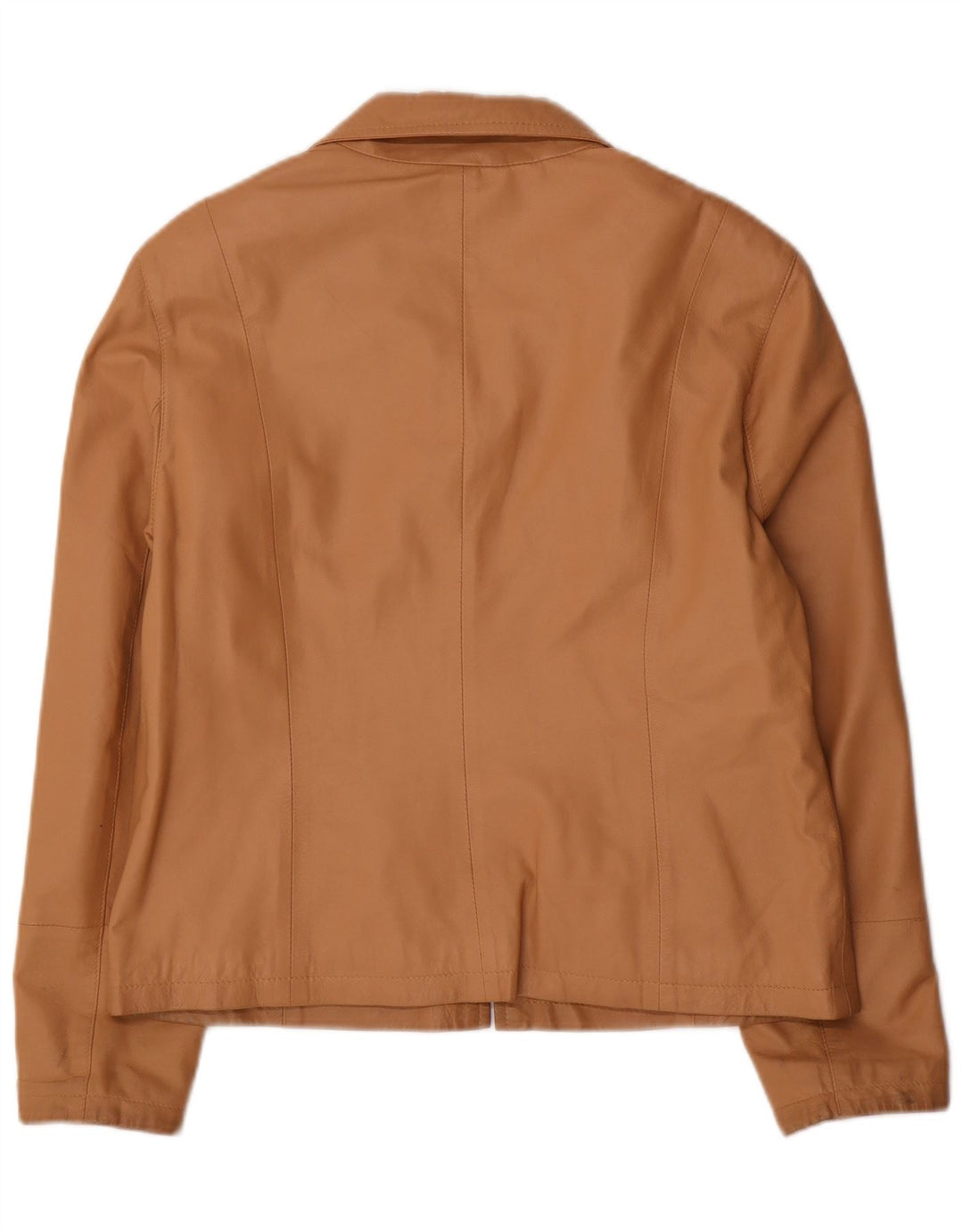 Franco Callegari Γυναικείο Bomber Δερμάτινο Μπουφάν UK 16 Large Beige Leather