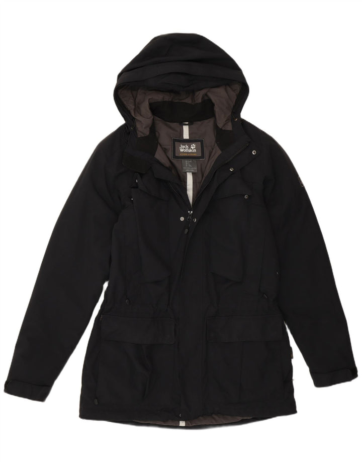 Ανδρικό παλτό αντιανεμικό Jack Wolfskin UK 36/38 Μεσαίο μαύρο πολυαμίδιο