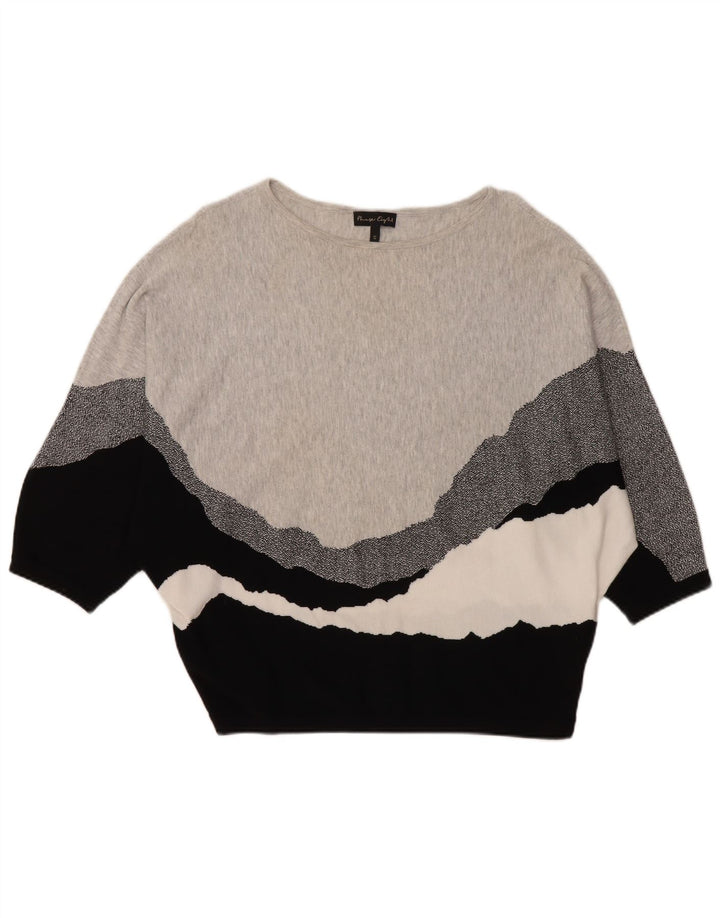 ΦΑΣΗ ΟΓΔΟ Γυναικείο πουλόβερ με λαιμόκαυμα μεγάλου μεγέθους UK 14 Medium Grey