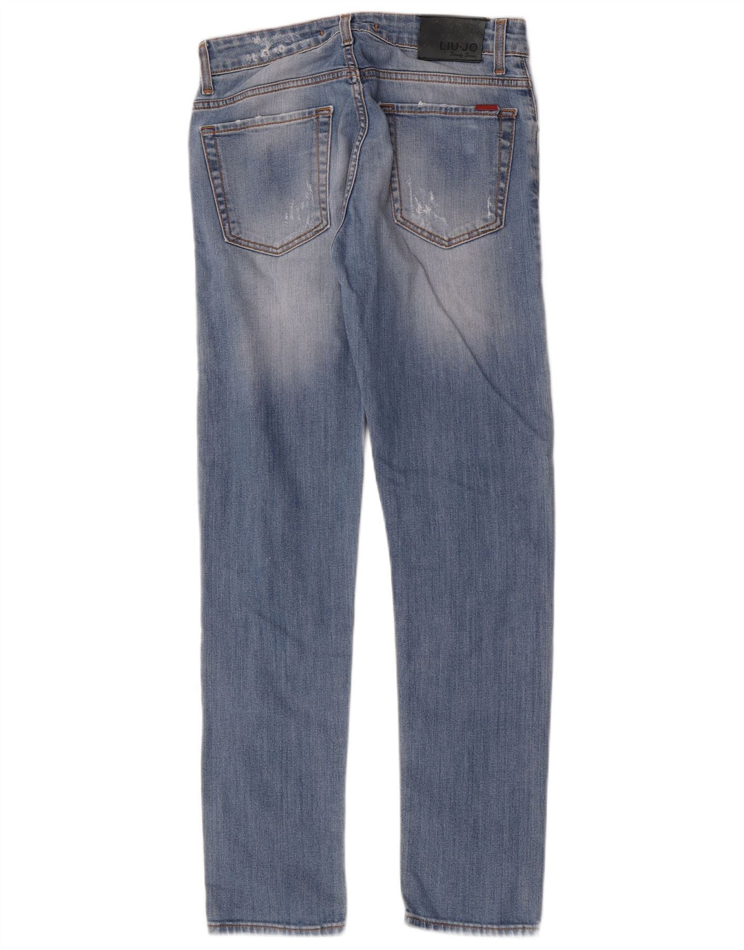 Liu Jo Mens Distressed Slim Jeans W30 L32 Μπλε βαμβακερό