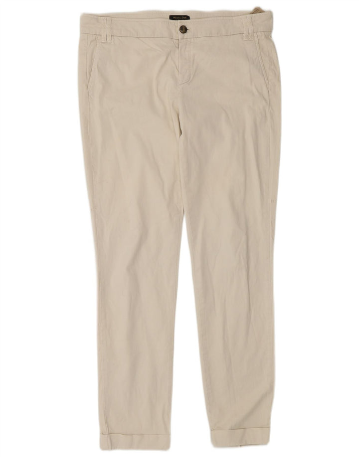 Massimo Dutti Γυναικείο παντελόνι Chino EU 40 Medium W30 L29 Off White