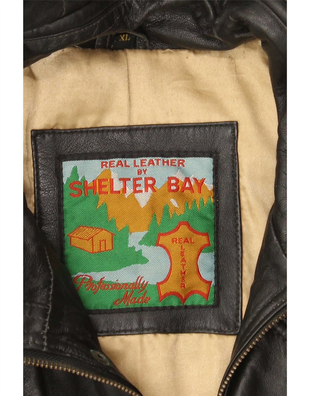 Shelter Bay Ανδρικό Δερμάτινο Παλτό UK 42 XL Μαύρο