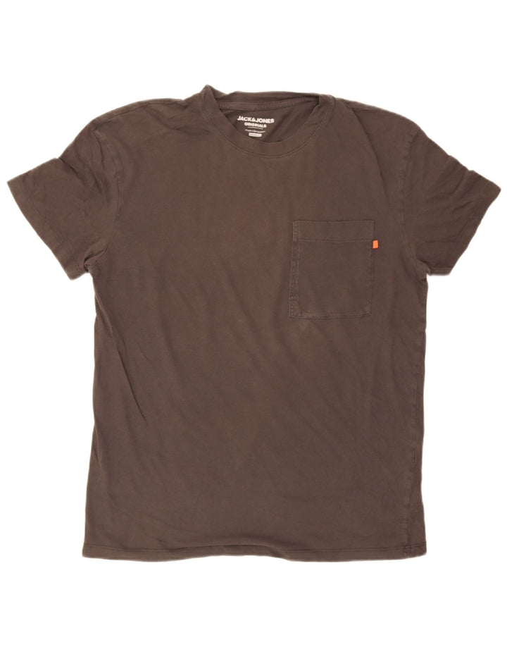 Ανδρικό μπλουζάκι Jack & Jones με Χαλαρή Εφαρμογή Τοπ μεσαίο γκρι βαμβακερό