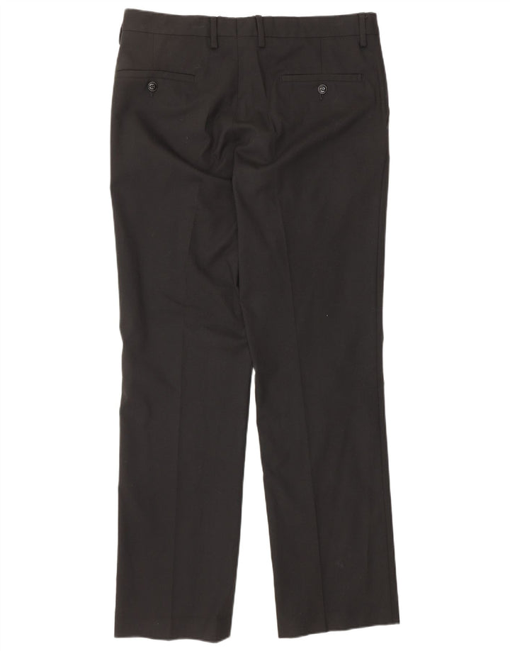 ZARA Ανδρικό ίσιο παντελόνι EU 40 Medium W31 L32 Μαύρο πολυεστέρα