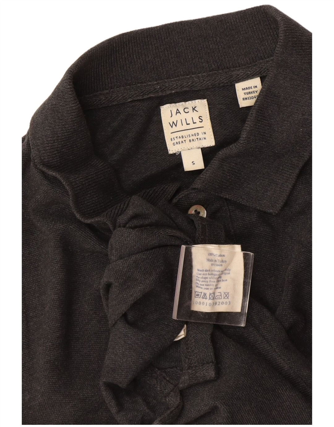 Ανδρικό μπλουζάκι πόλο Jack Wills Μικρό γκρι βαμβακερό