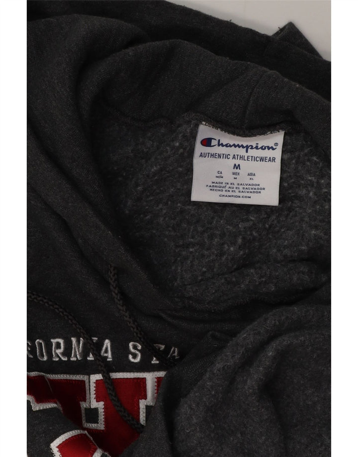 Champion Mens Chico University Graphic Hoodie Jumper Medium Grey Cotton