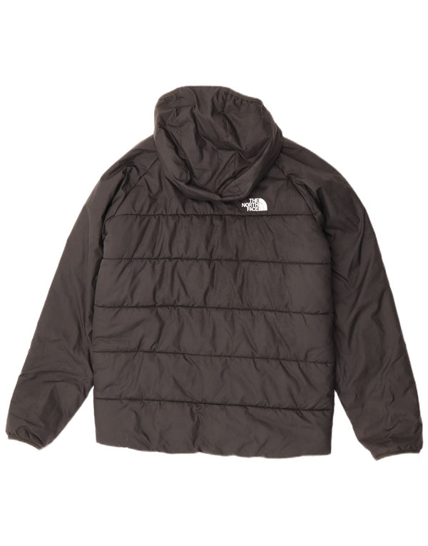 The North Face Boys Hooded Reversible Padded Jacket 14-15 Years XL Black