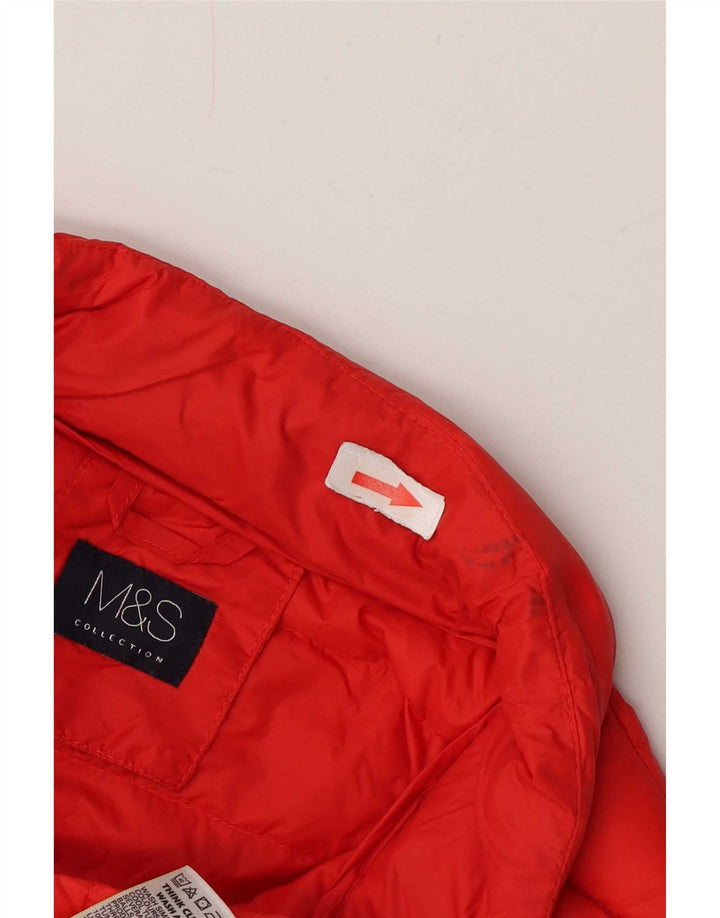 Marks & Spencer Γυναικεία κουκούλα με επένδυση Gilet UK 12 Μεσαίο κόκκινο πολυαμίδιο