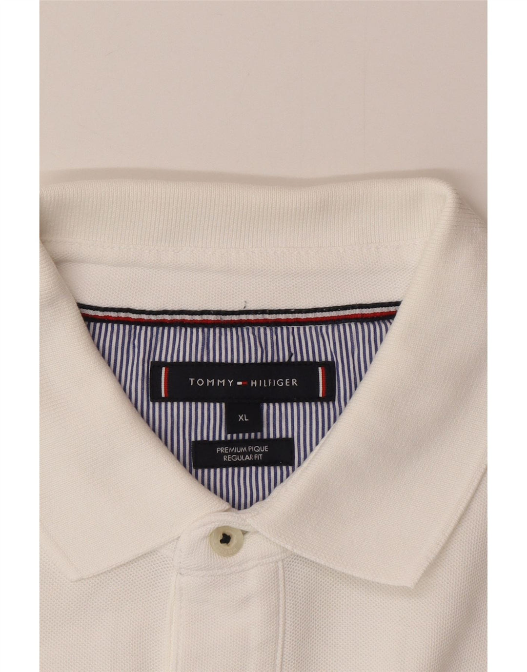 Tommy Hilfiger ανδρικό μπλουζάκι πόλο με κανονική εφαρμογή XL λευκό