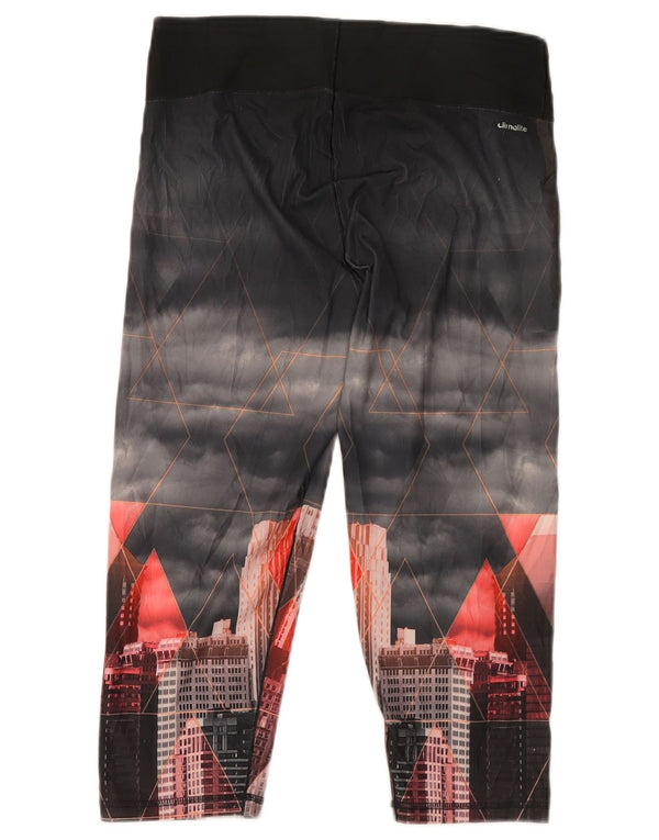 Adidas Γυναικεία κολάν Climalite Graphic UK 12/14 Medium Black Geometric