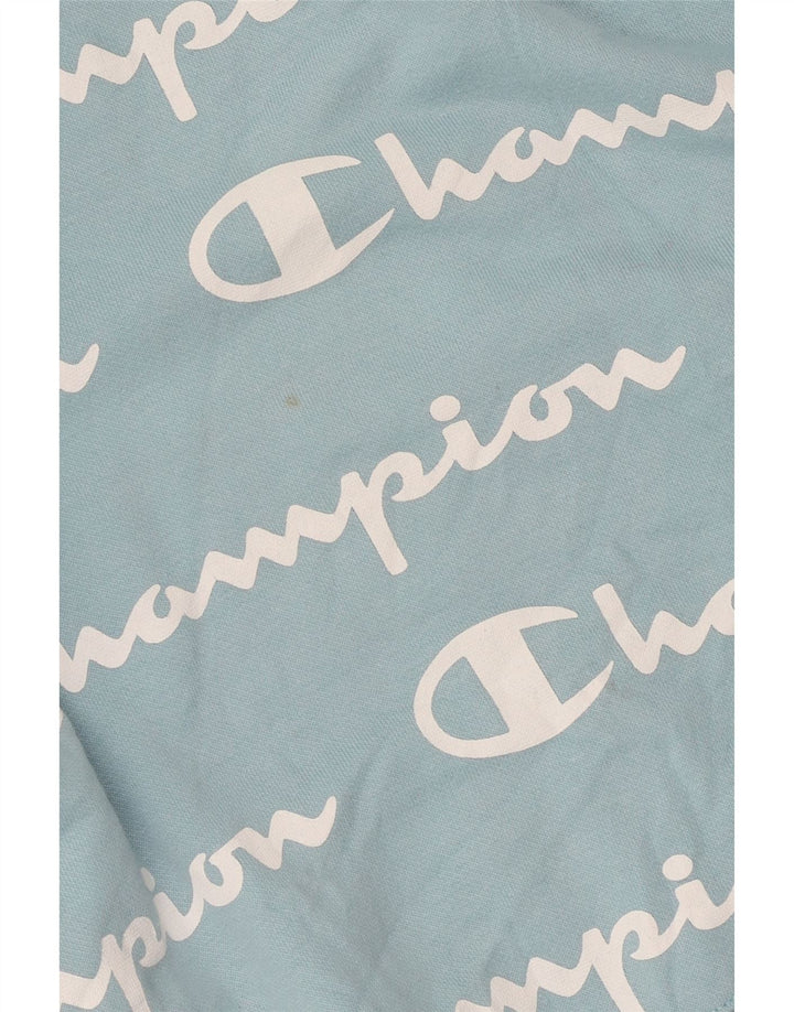 CHAMPION Γυναικείο Γραφικό Hoodie Jumper UK 12 Medium Blue