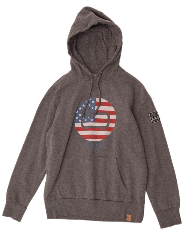 Woolrich Woolrich Γυναικείο Penn-Rich Graphic Hoodie Jumper μεγάλο γκρι βαμβακερό