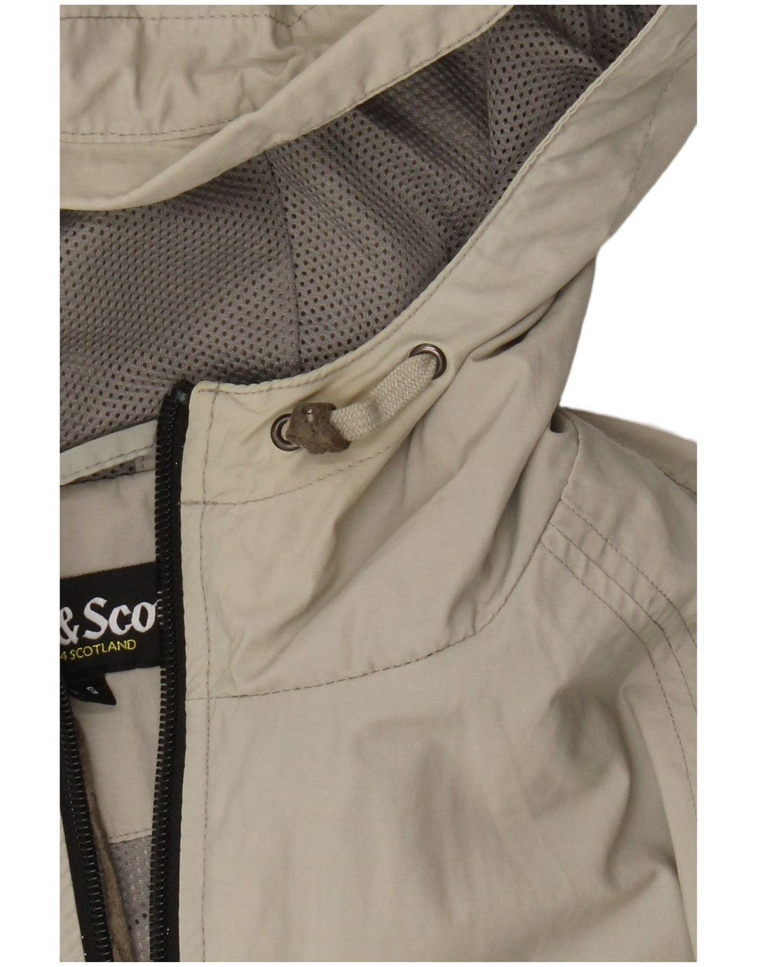 Lyle & Scott Ανδρικό μπουφάν βροχής με κουκούλα UK 36 Small Beige Nylon