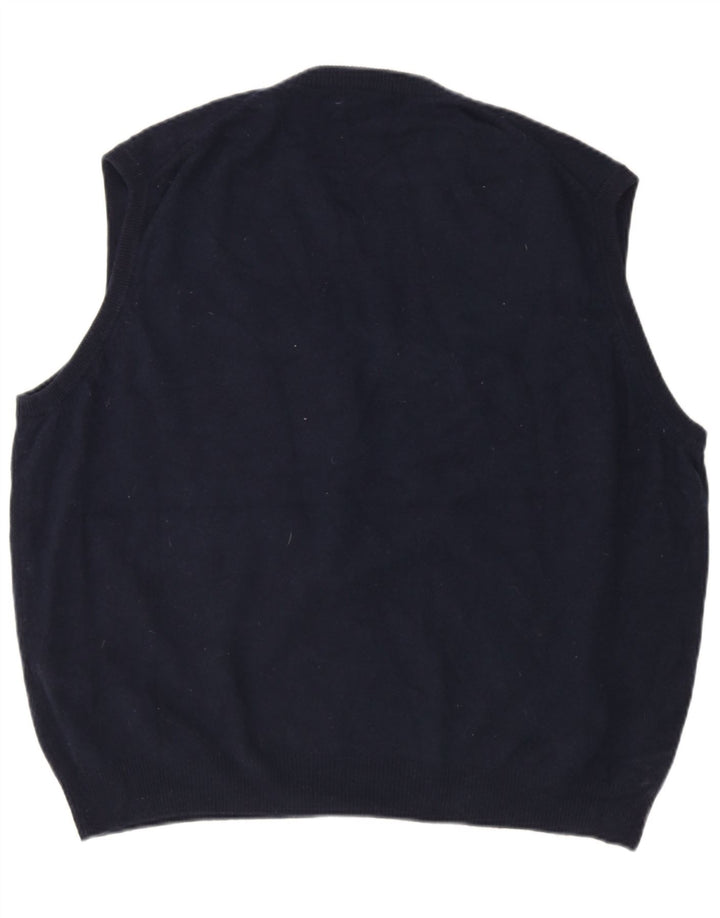 Marks & Spencer Ανδρικό γιλέκο Tank Top 2XL Navy Blue Wool