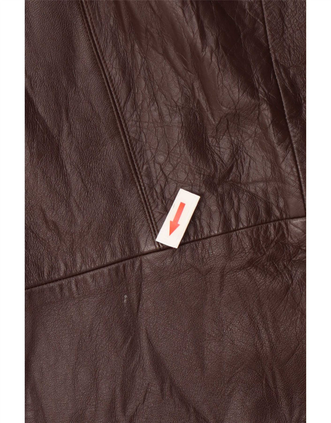 Vintage Ανδρικό Διπλό Δερμάτινο Παλτό UK 36 Small Burgundy