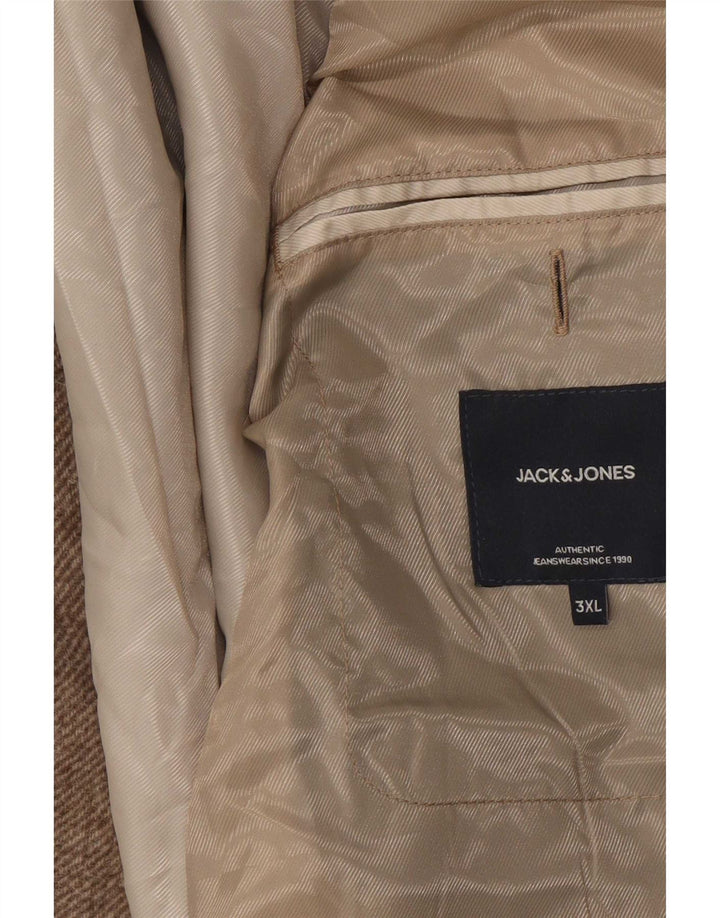 Ανδρικό παλτό Jack & Jones UK 46 3XL Beige Polyester