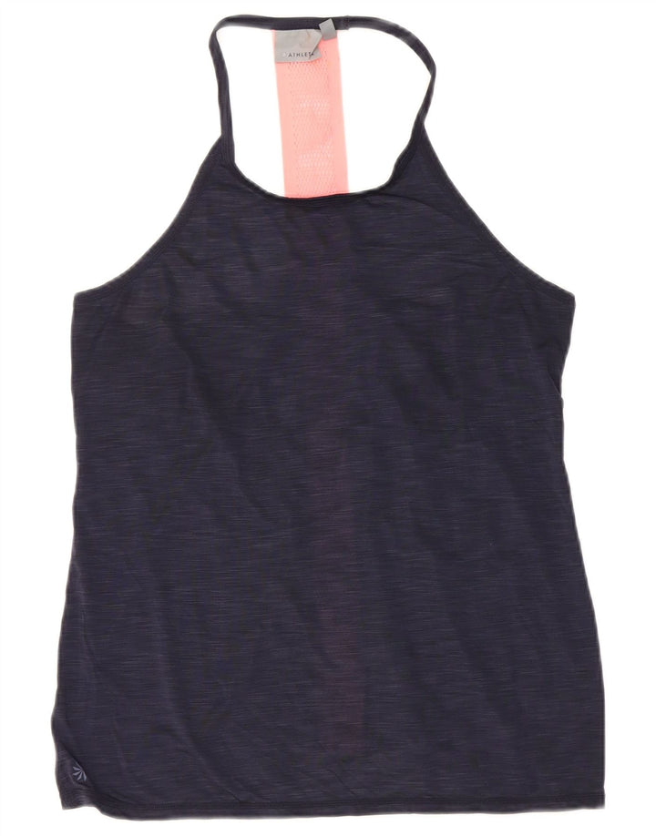 Athleta Γυναικείο Γιλέκο Τοπ UK 12 Medium Navy Blue Flecked Polyester