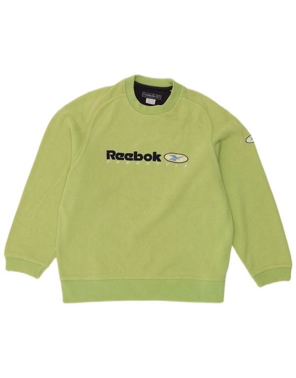 Γραφικό φούτερ Reebok Boys Jumper 12-13 ετών Πράσινο βαμβακερό