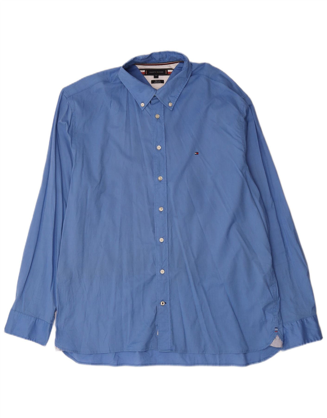 Tommy Hilfiger Ανδρικό πουκάμισο κανονικής εφαρμογής 2XL μπλε βαμβακερό