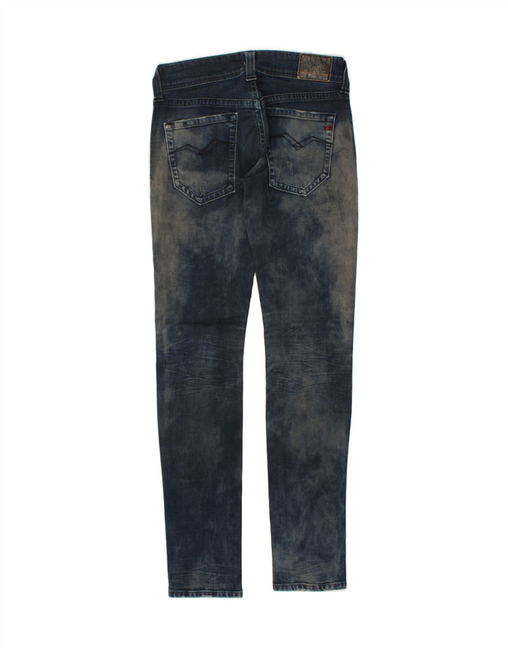 REPLAY Womens Relaxed Distressed Skinny Jeans W26 L32  Blue Cotton | Vintage Replay | Thrift | Second-Hand Replay | Used Clothing | Messina Hembry 