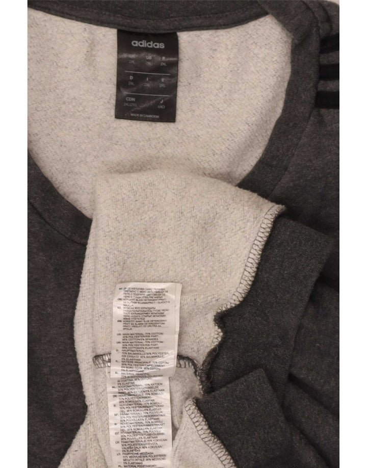 Ανδρικό φούτερ Adidas Regular Fit Jumper 2XL Γκρι βαμβακερό