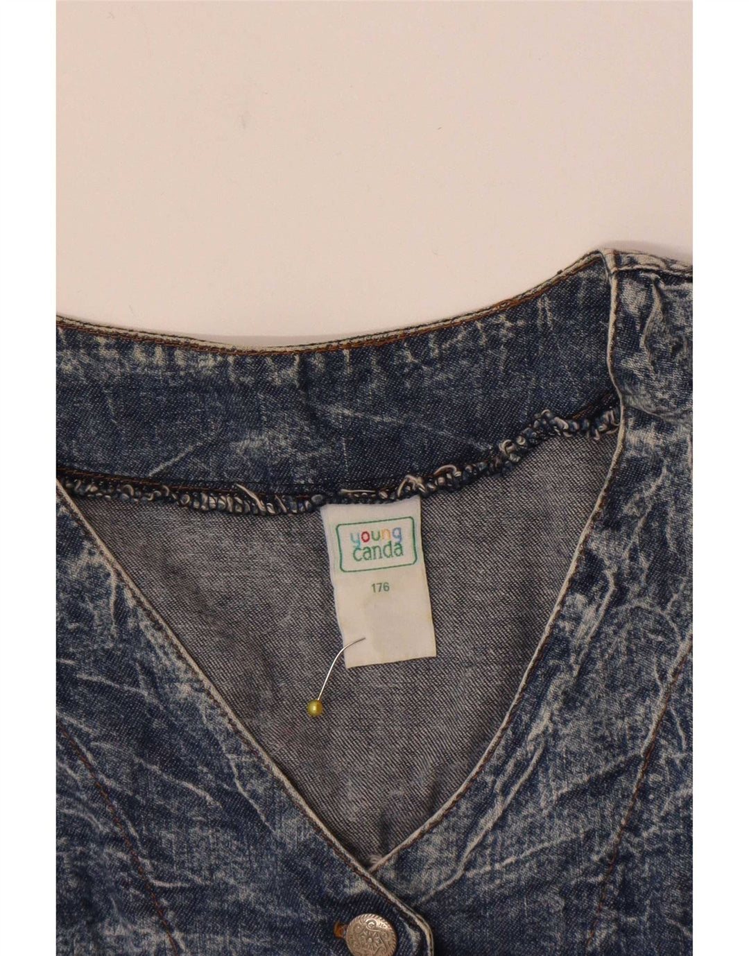 Τζιν μπουφάν Canda Girls Crop 15-16 Years Blue Cotton