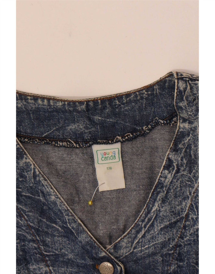 Τζιν μπουφάν Canda Girls Crop 15-16 Years Blue Cotton