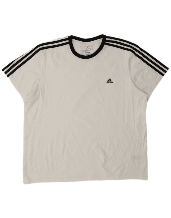 Adidas Γυναικείο T-Shirt Top UK 20/22 XL Λευκό βαμβακερό