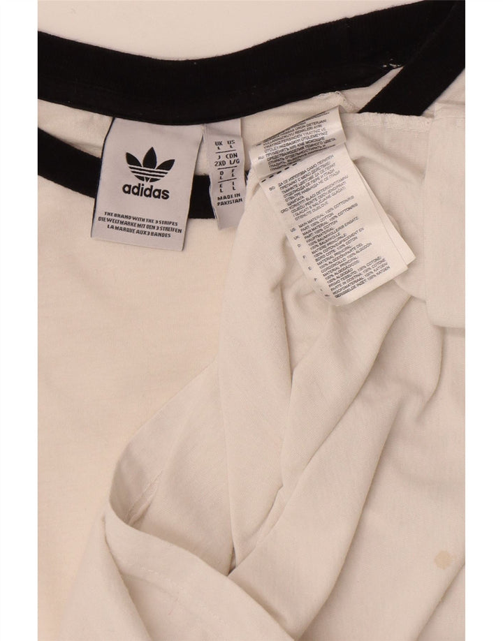 Ανδρικό T-Shirt Adidas Top μεγάλο λευκό βαμβακερό