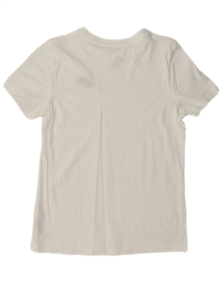 Γυναικείο T-Shirt Nike τοπ βρετανικό 10 μικρό λευκό βαμβακερό