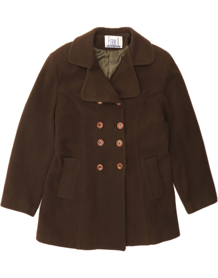 FIRMA Womens Double Breasted Blazer Jacket UK 18 XL Khaki Wool Vintage FIRMA and Second-Hand FIRMA from Messina Hembry 