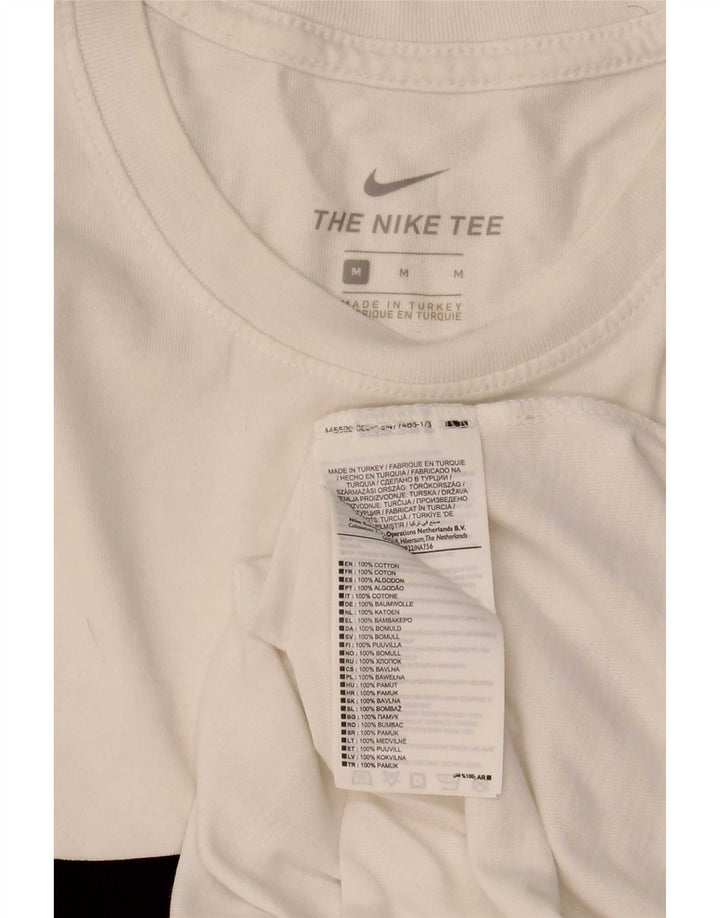 Ανδρικό γραφικό μπλουζάκι Nike, μεσαίο λευκό βαμβακερό