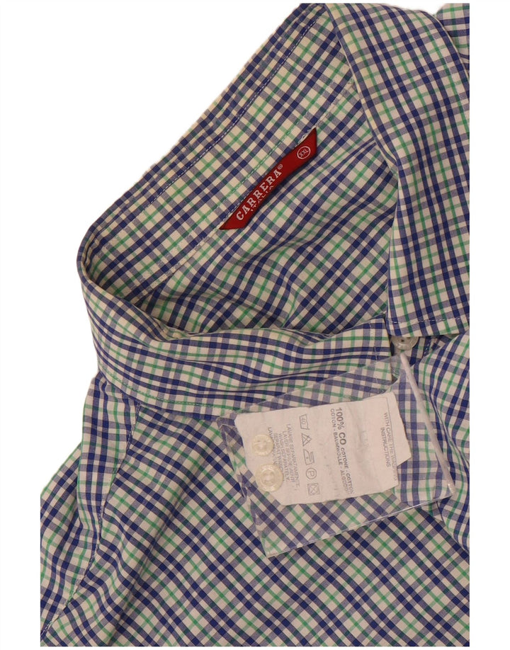 Ανδρικό κοντομάνικο πουκάμισο Carrera 2XL Μπλε βαμβακερό