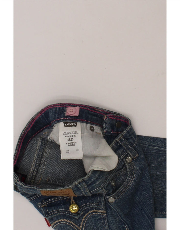 LEVI'S Girls Bootcut Jeans 4-5 Years W20 L17 Blue Cotton Vintage Levi's and Second-Hand Levi's from Messina Hembry 