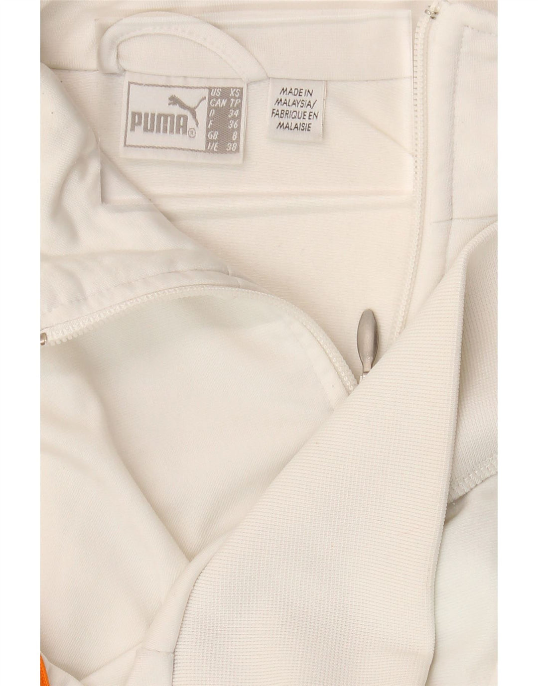 PUMA Womens Tracksuit Top Jacket UK 8 Small White Colourblock Vintage Puma and Second-Hand Puma from Messina Hembry 