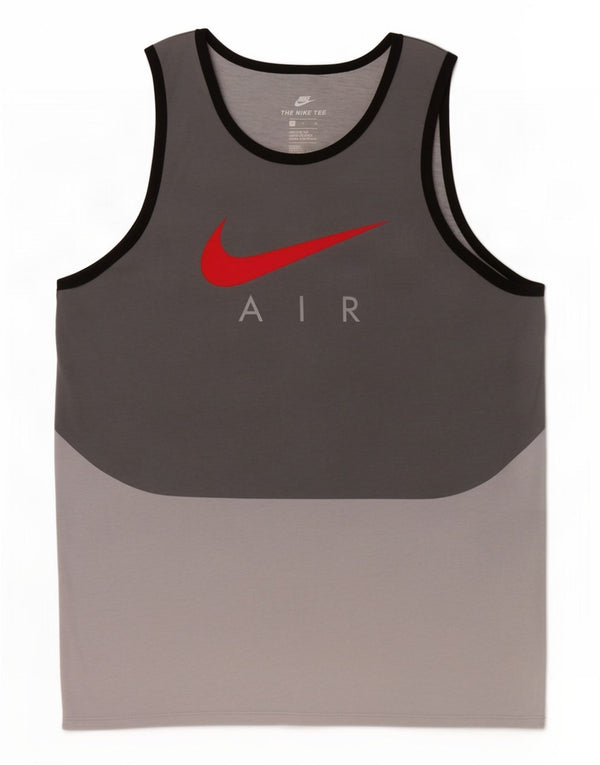 Ανδρικό αθλητικό κοψίδι γραφικό γιλέκο Nike με μεσαίο γκρι έγχρωμο πολυεστέρα