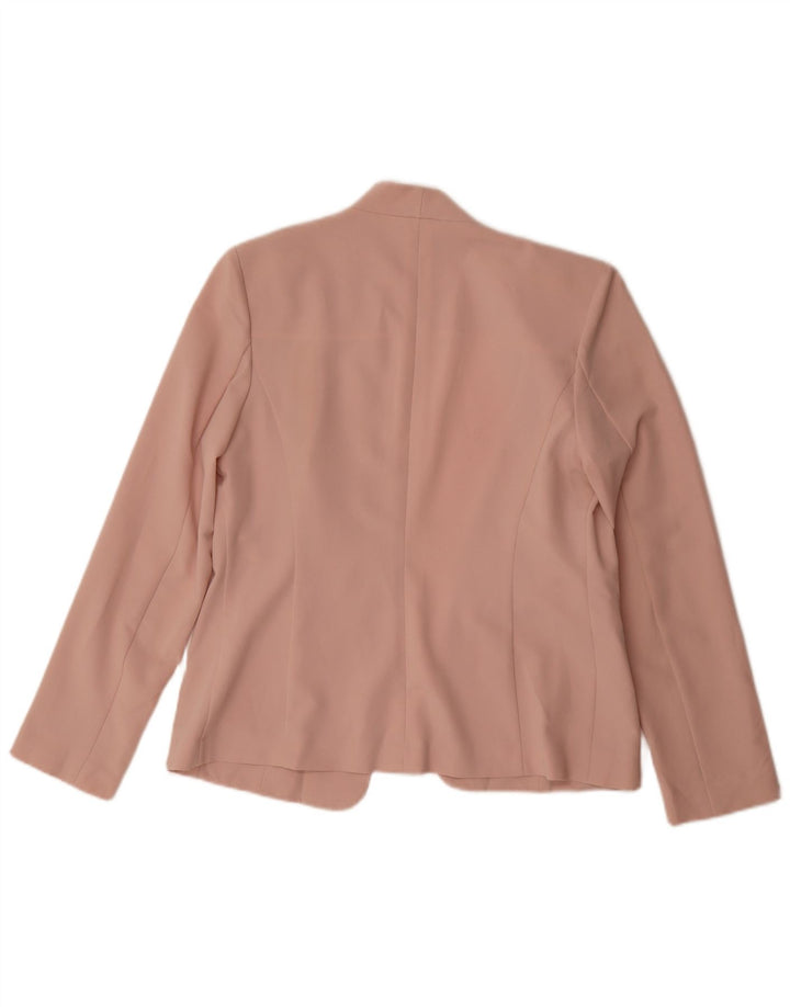 Marks & Spencer Γυναικείο Open Blazer Jacket UK 12 Medium Pink Polyester