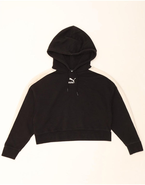 Γυναικεία κουκούλα με κουκούλα PUMA Crop UK 14 Medium Black Colourblock