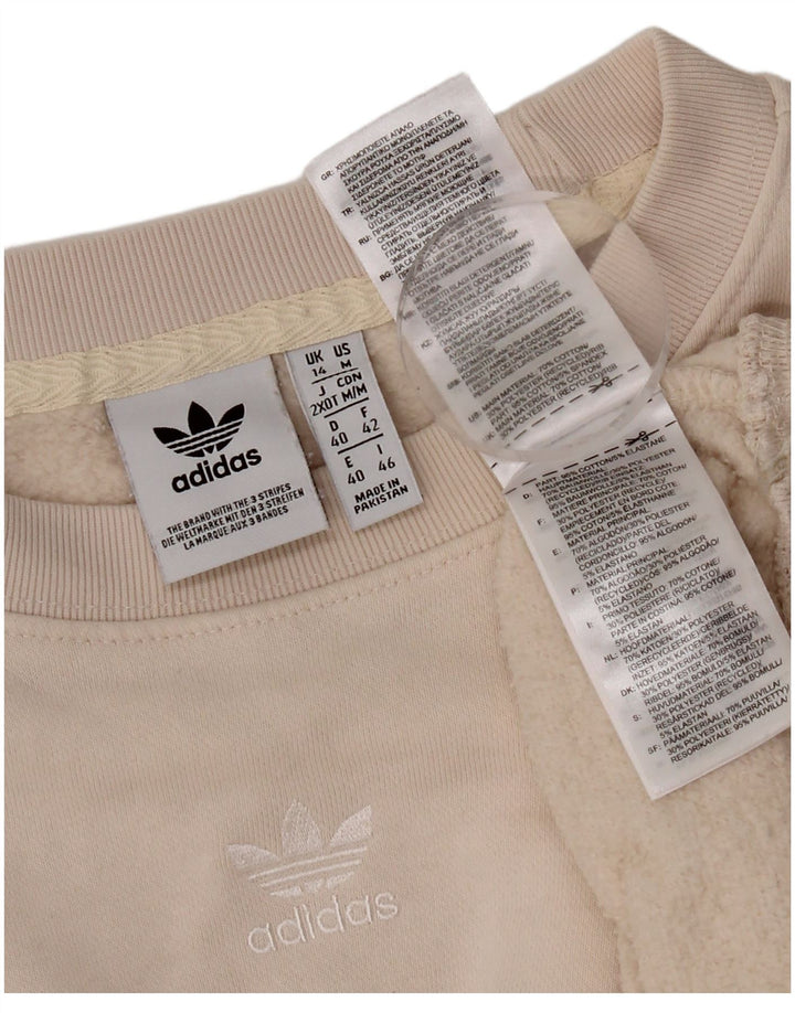Γυναικεία φούτερ Adidas Crop Oversized Jumper UK 14 Medium Beige βαμβακερό