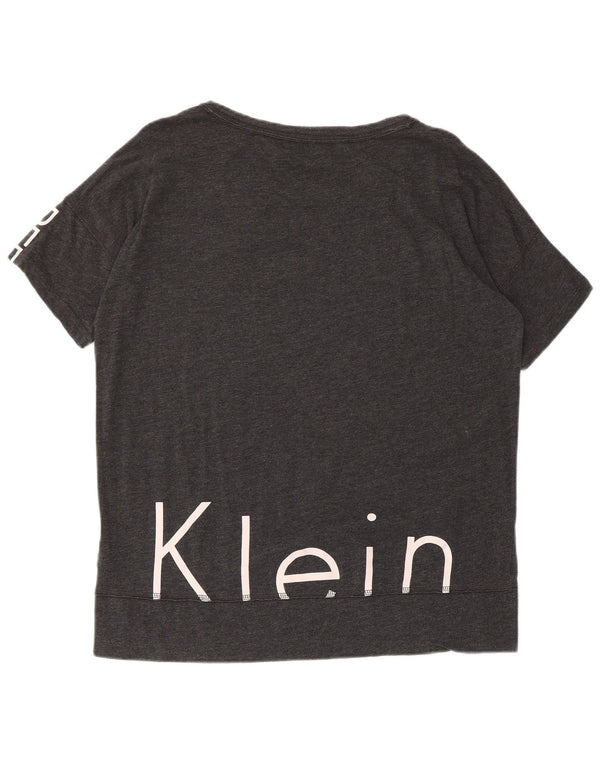 Γυναικείο μπλουζάκι Calvin Klein Performance Graphic Top UK 14 Medium Grey