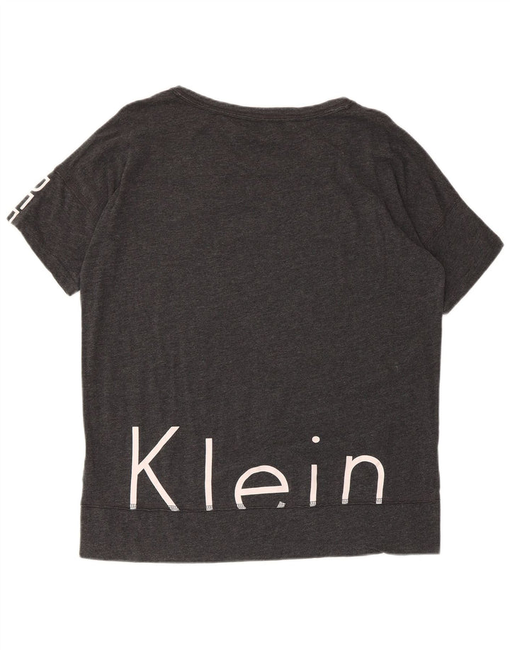 Γυναικείο μπλουζάκι Calvin Klein Performance Graphic Top UK 14 Medium Grey