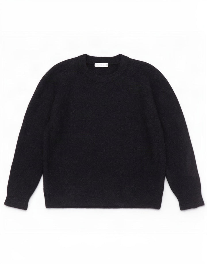 Zara γυναικείο πουλόβερ με λαιμόκοψη UK 14 Medium Navy Blue Polyamide