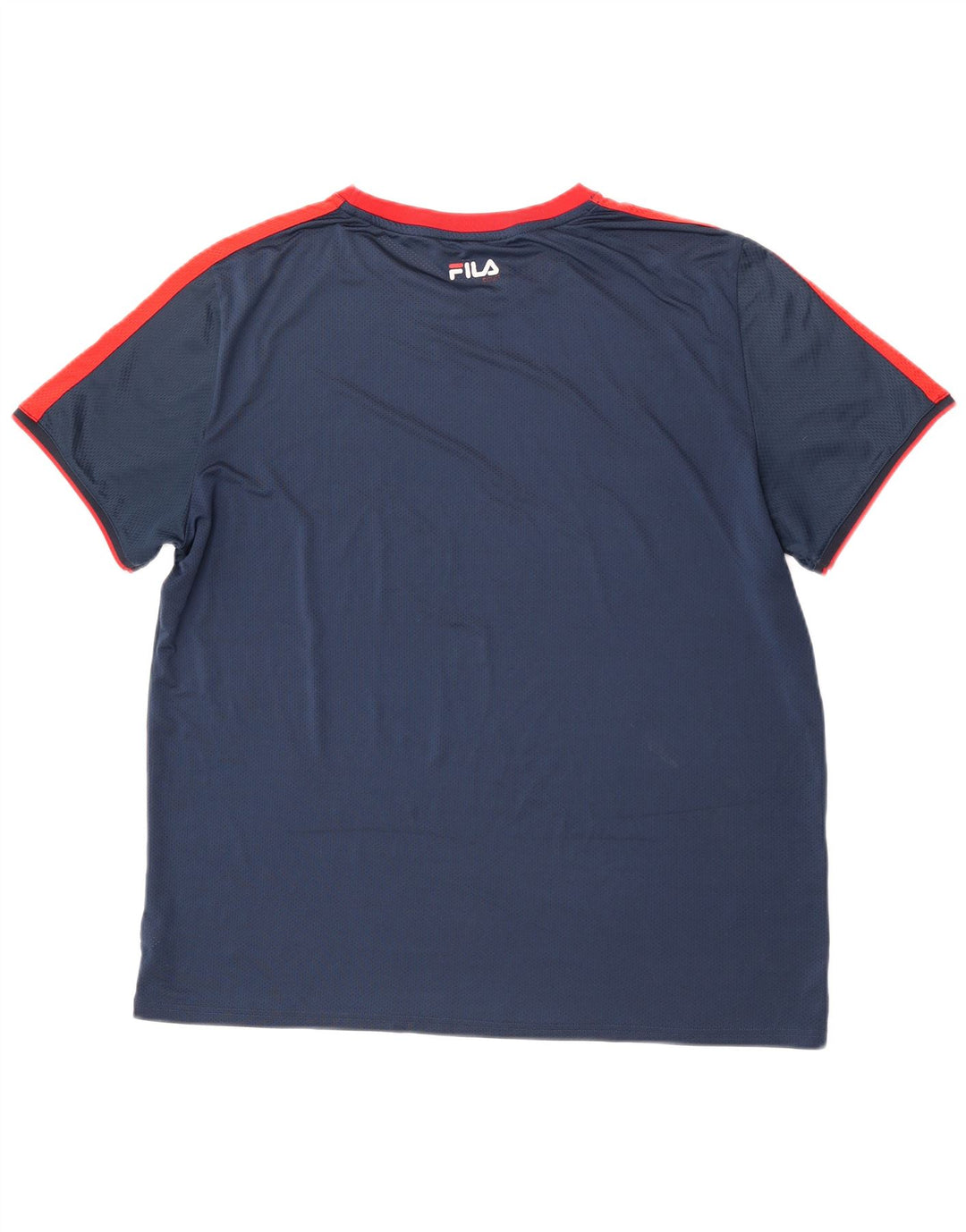 Ανδρικό T-Shirt Fila Top 2XL Navy Blue Colorblock Πολυεστέρας