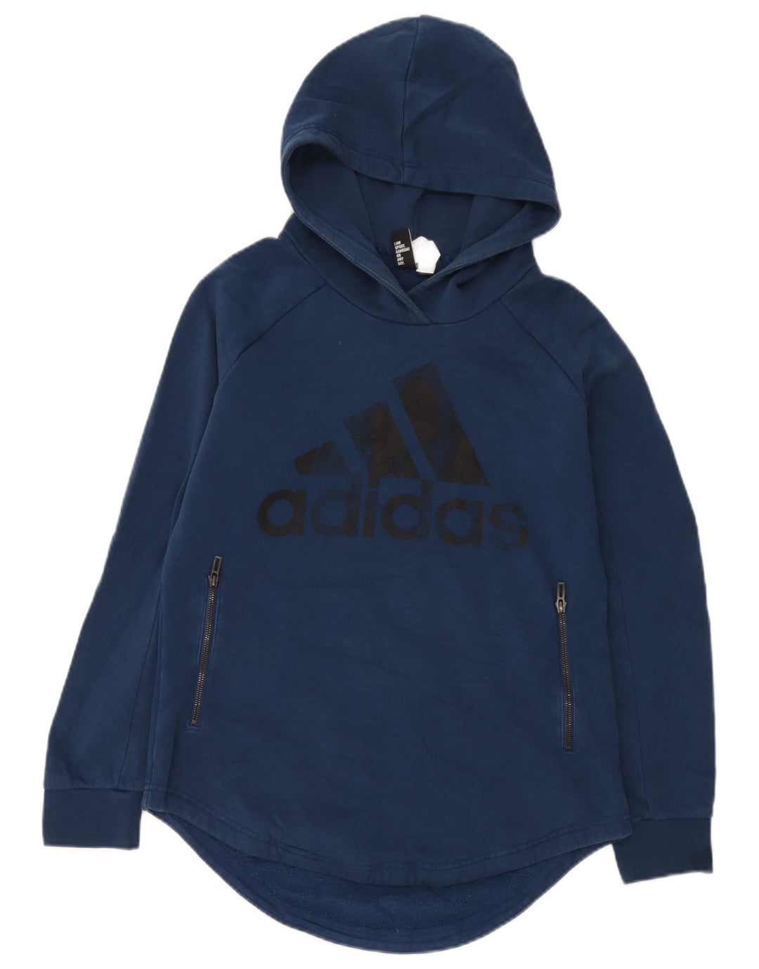 Ανδρικό γραφικό κουκούλα Adidas, μεσαίο μπλε βαμβακερό