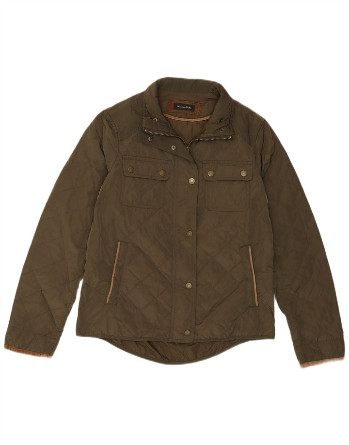 Massimo Dutti Γυναικείο καπιτονέ μπουφάν EU 38 Medium Green Nylon