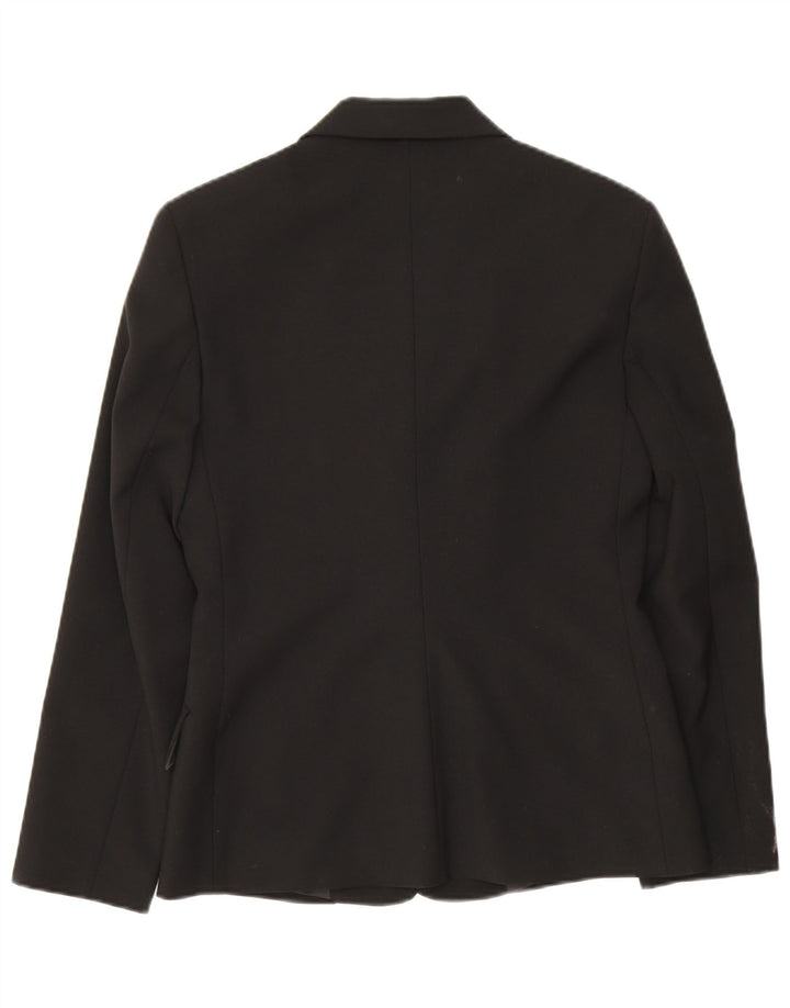 Benetton Γυναικείο Μπουφάν Blazer 3 Κουμπιών IT 42 Μεσαίο Μαύρο Πολυεστέρας