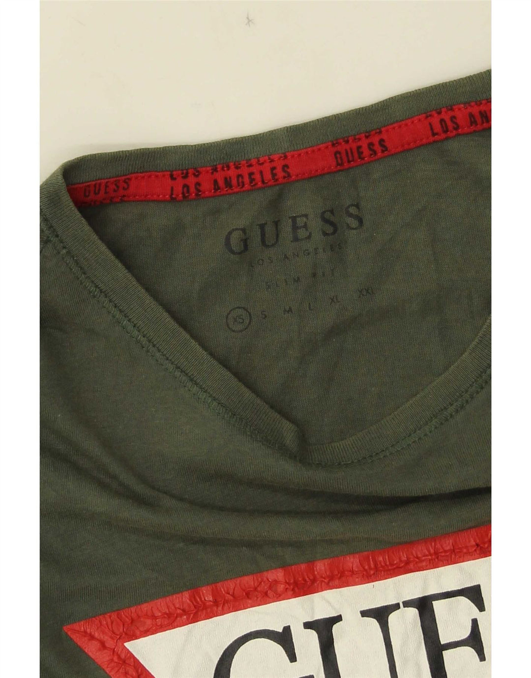 Ανδρικό γραφικό μπλουζάκι Guess Top XS Green