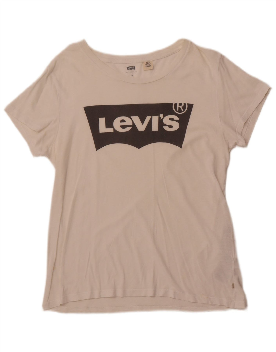 Γυναικείο γραφικό μπλουζάκι LEVI'S Top UK 12 μεσαίο λευκό βαμβακερό