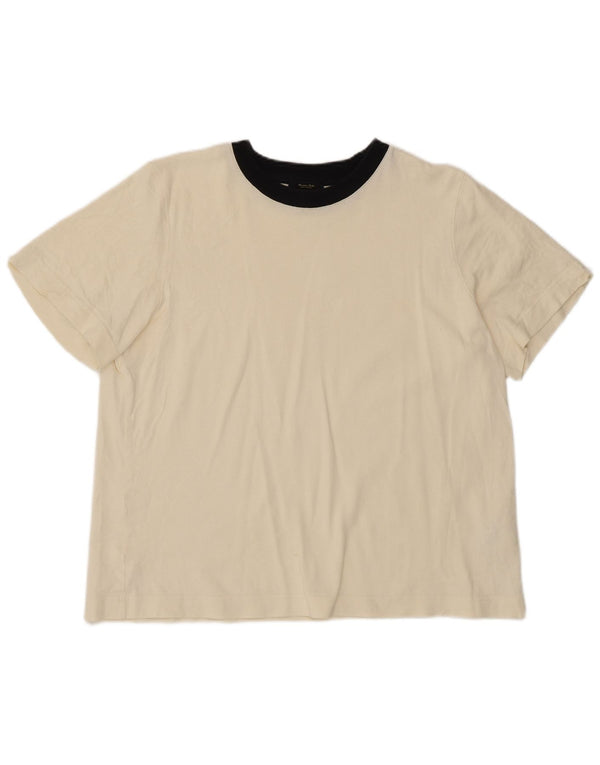 Massimo Dutti Γυναικείο T-Shirt Top UK 18 XL από λευκό βαμβακερό