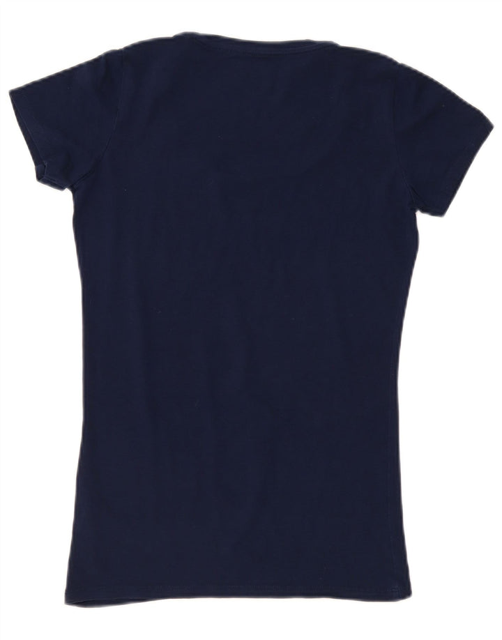 Γυναικείο γραφικό μπλουζάκι Guess Top UK 12 Medium Navy Blue